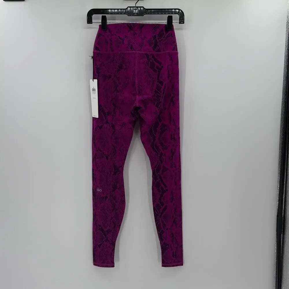 Alo Yoga Viper High Rise Snakeskin Leggings - Purple Pop - XS - New with tags